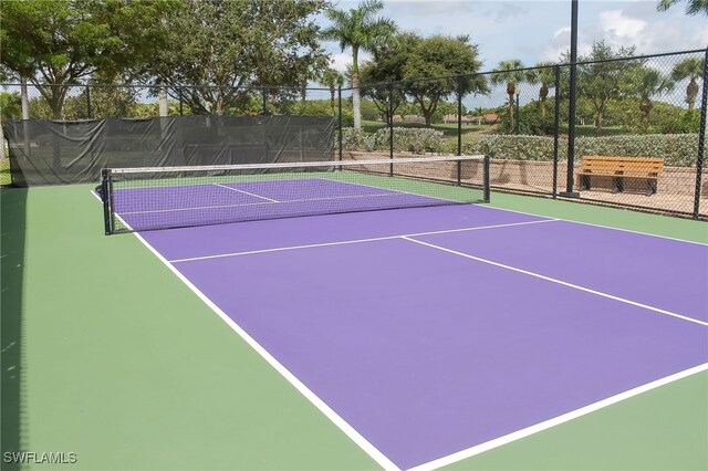 view of tennis court