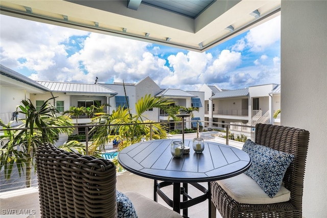 balcony featuring a residential view