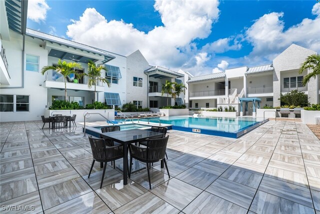 view of pool with a patio area