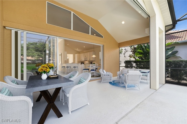 view of patio with outdoor lounge area