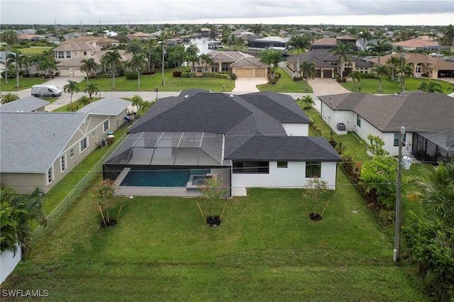 aerial view featuring a residential view