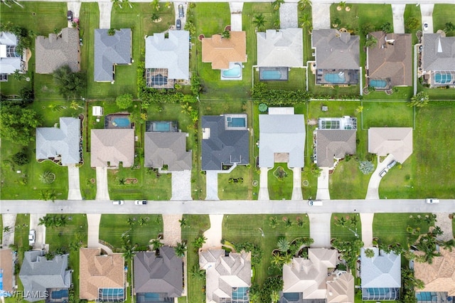 drone / aerial view featuring a residential view