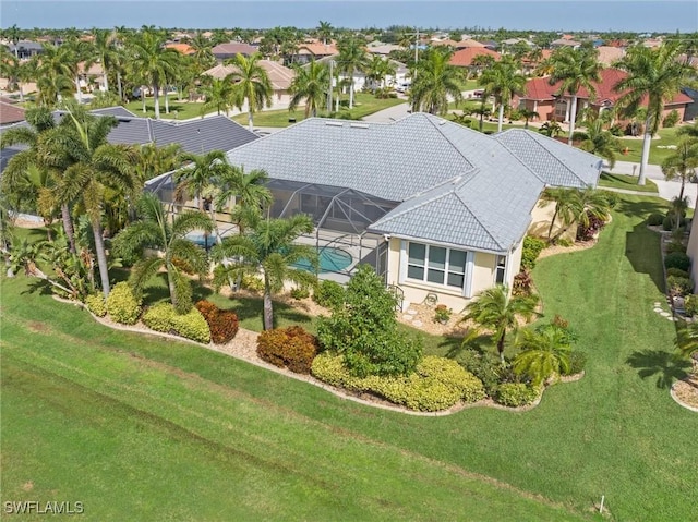 drone / aerial view featuring a residential view