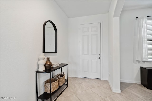 view of tiled entrance foyer