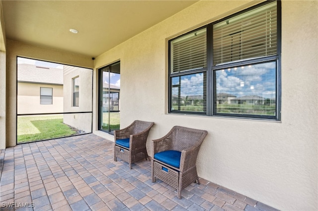 view of sunroom