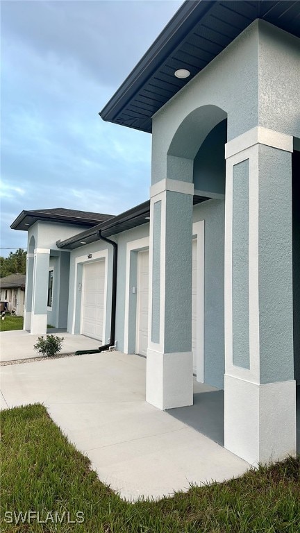 entrance to property with a garage