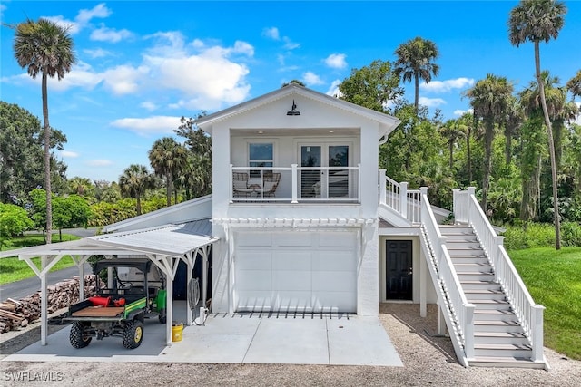 view of front of house featuring a carport