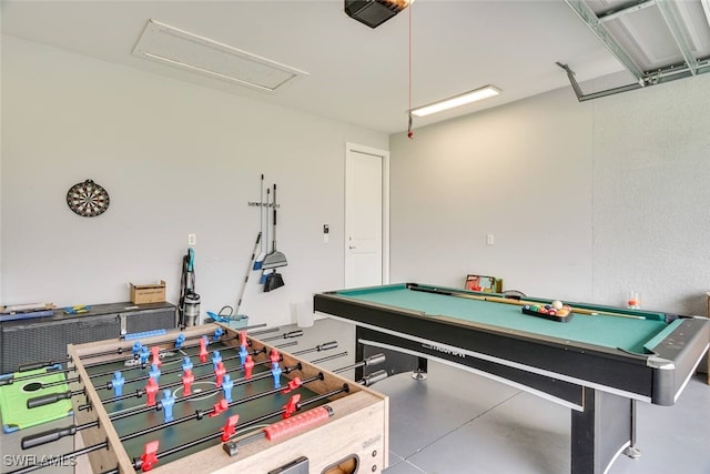 game room with pool table