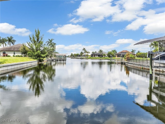 view of water feature