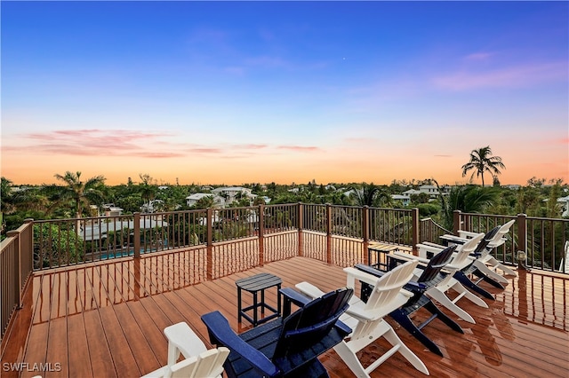 view of deck at dusk