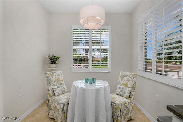 view of dining space