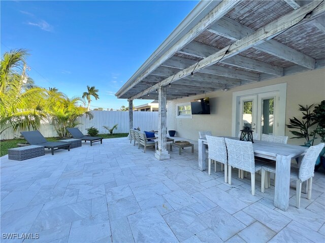 view of patio / terrace with french doors