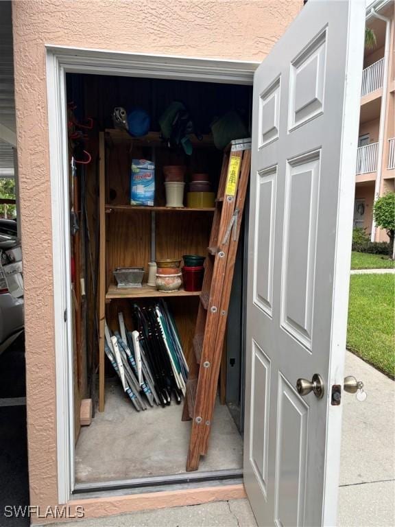 view of storage room