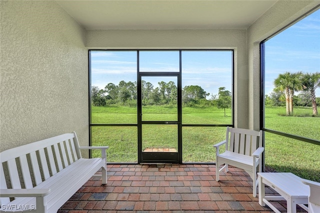 view of sunroom