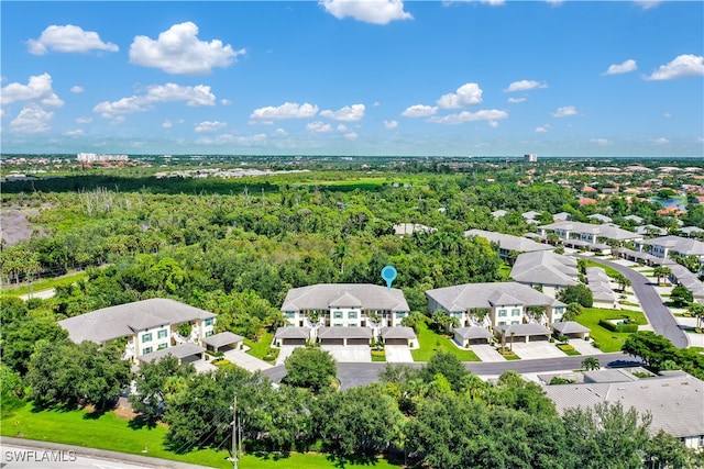 aerial view with a residential view