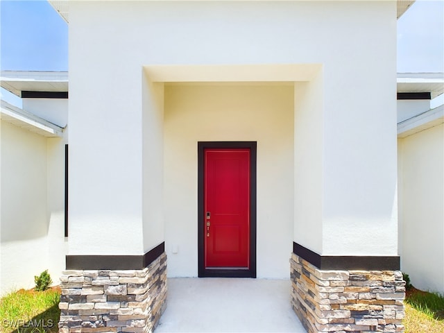 view of doorway to property