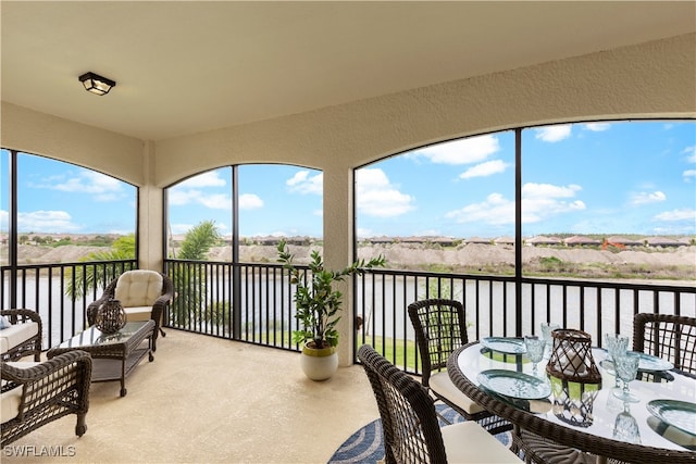 view of sunroom / solarium