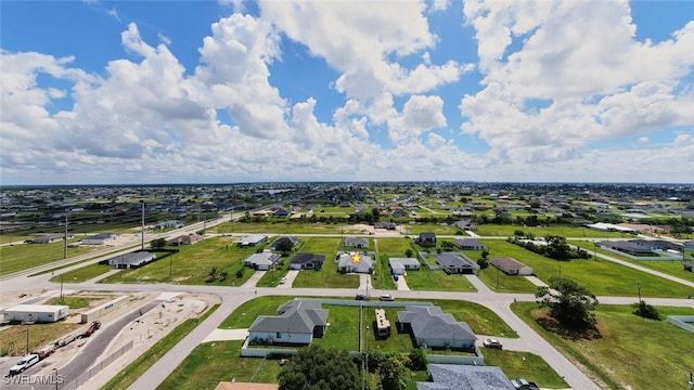 aerial view with a residential view