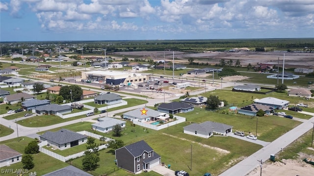 drone / aerial view with a residential view