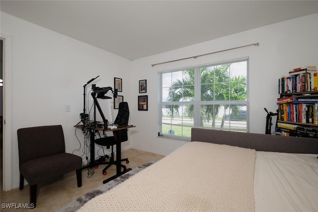 view of tiled bedroom