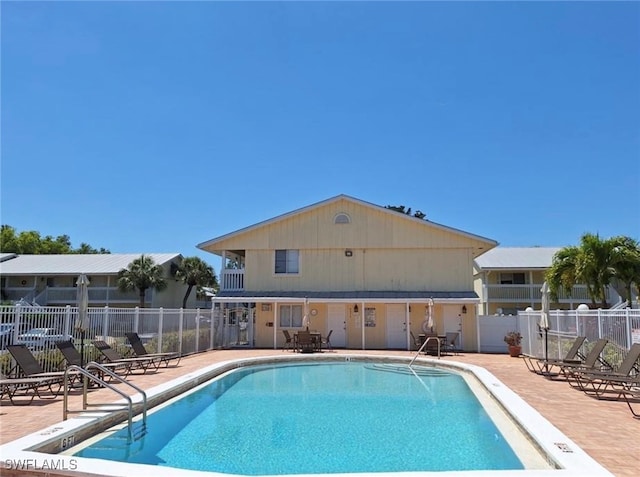 view of pool with a patio area