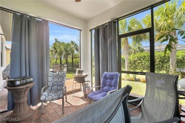 view of sunroom / solarium