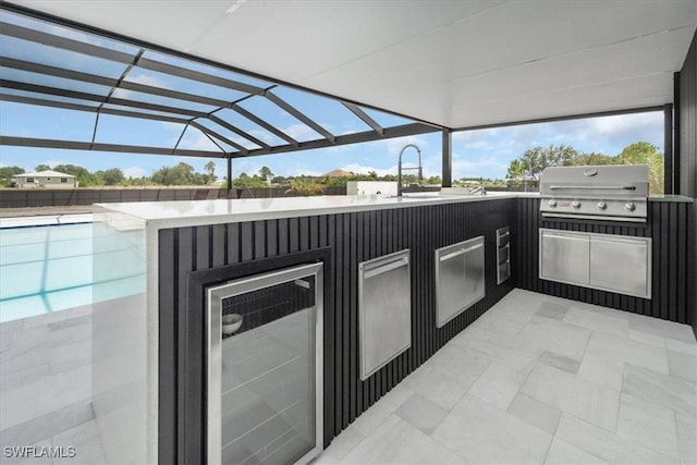 view of patio with grilling area