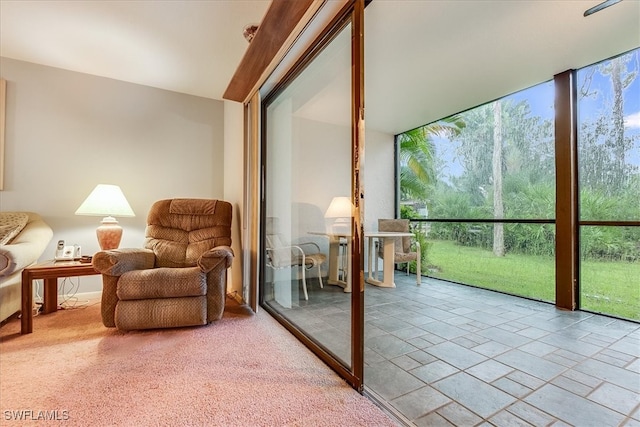 view of sunroom