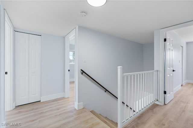 hall featuring light hardwood / wood-style floors