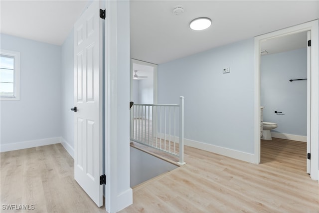 hallway featuring light hardwood / wood-style floors