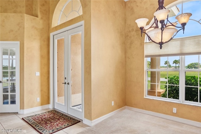 entrance to property featuring french doors