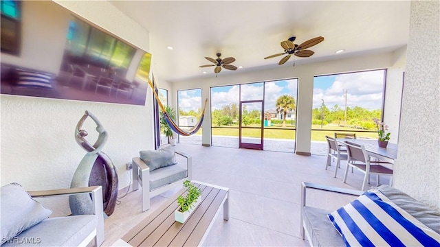 view of sunroom / solarium