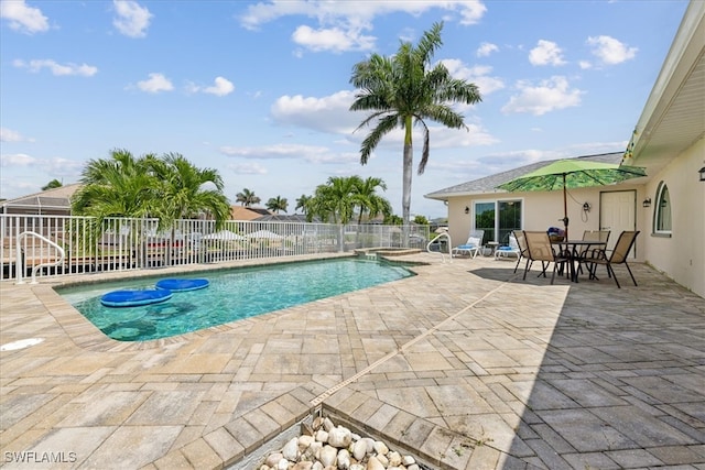 view of pool with a patio area