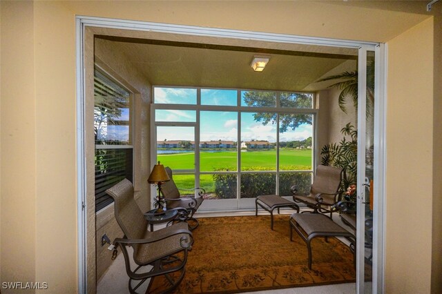 view of sunroom