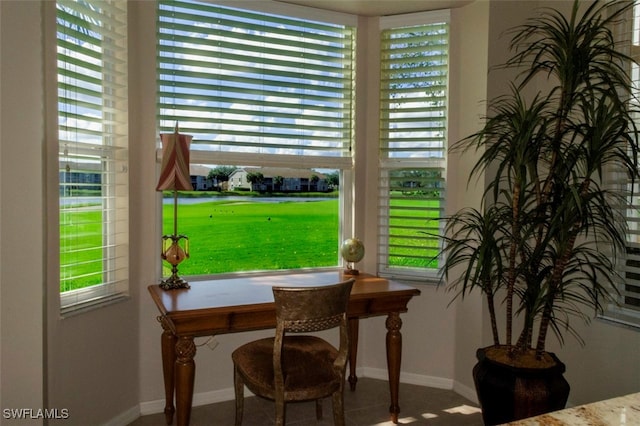 interior space with a wealth of natural light