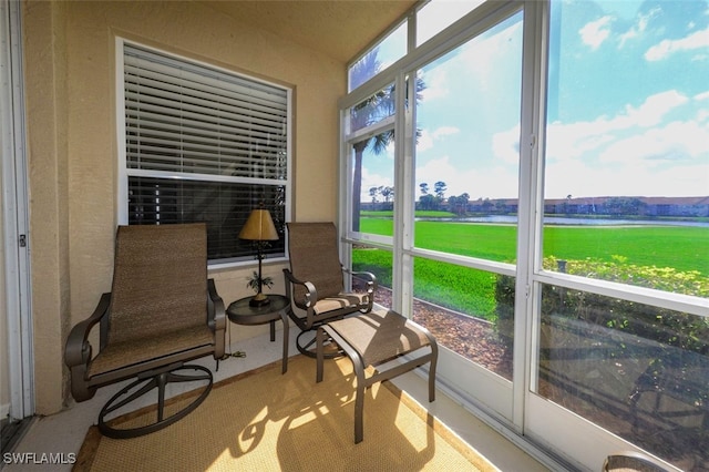 view of sunroom