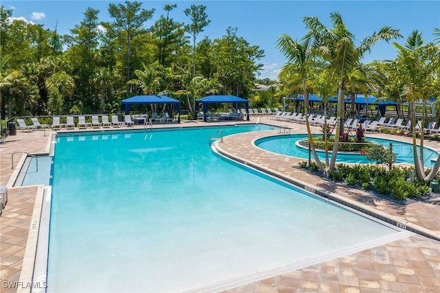 view of pool with a patio area