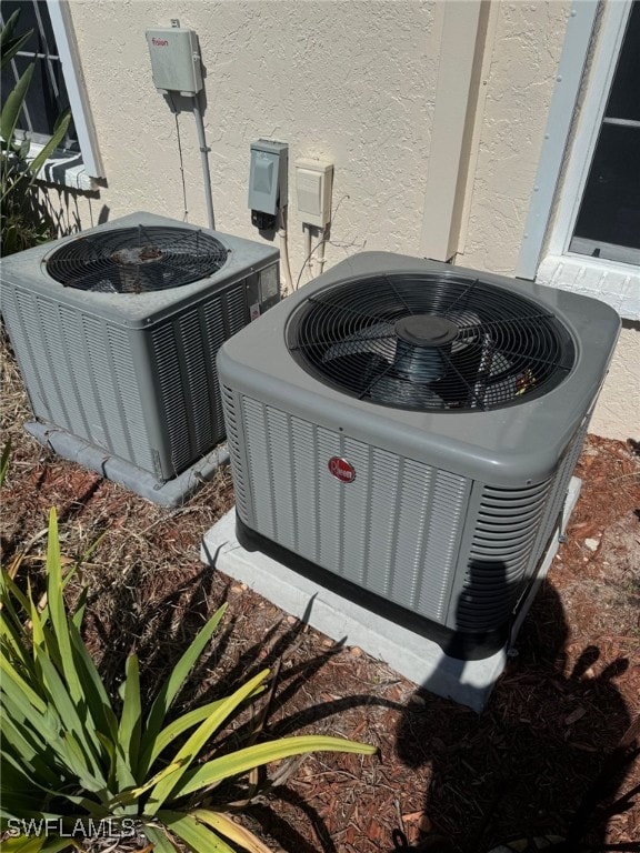 exterior details featuring central AC unit