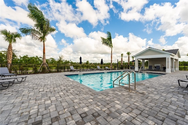 view of pool with a patio area