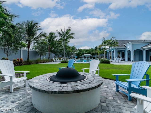 view of patio with a pool