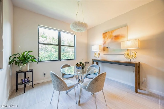 dining area with baseboards