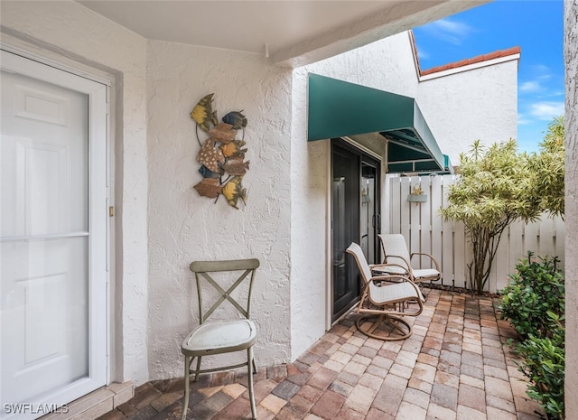 view of patio with fence