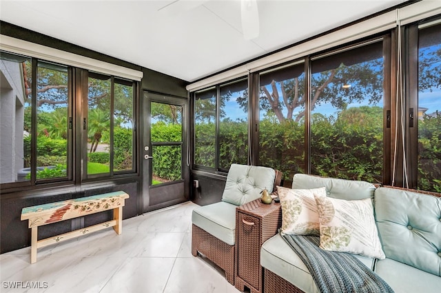 sunroom featuring a healthy amount of sunlight