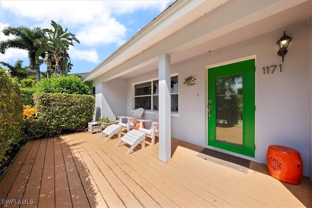 view of wooden deck