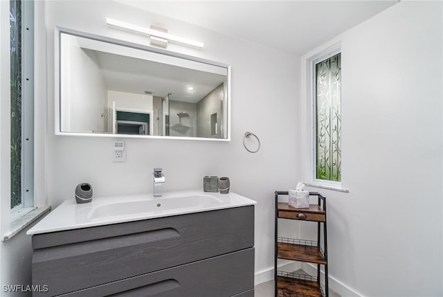 bathroom featuring vanity