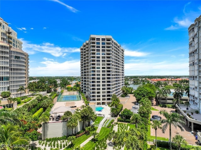 view of property with a view of city