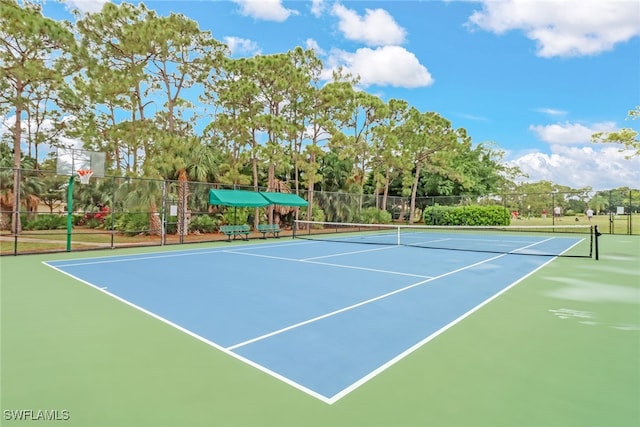 view of tennis court