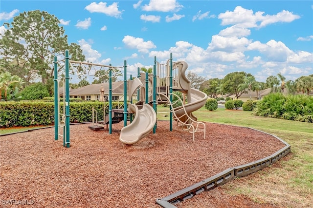 view of jungle gym