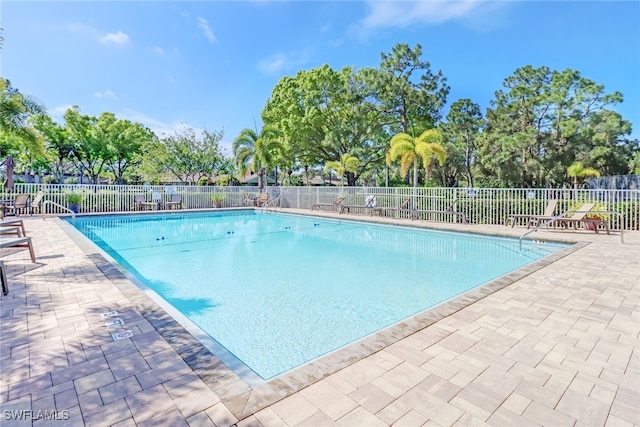 view of pool with a patio