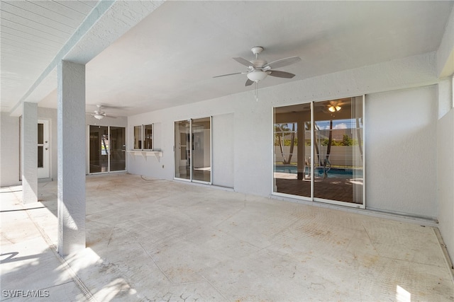 view of patio / terrace with ceiling fan